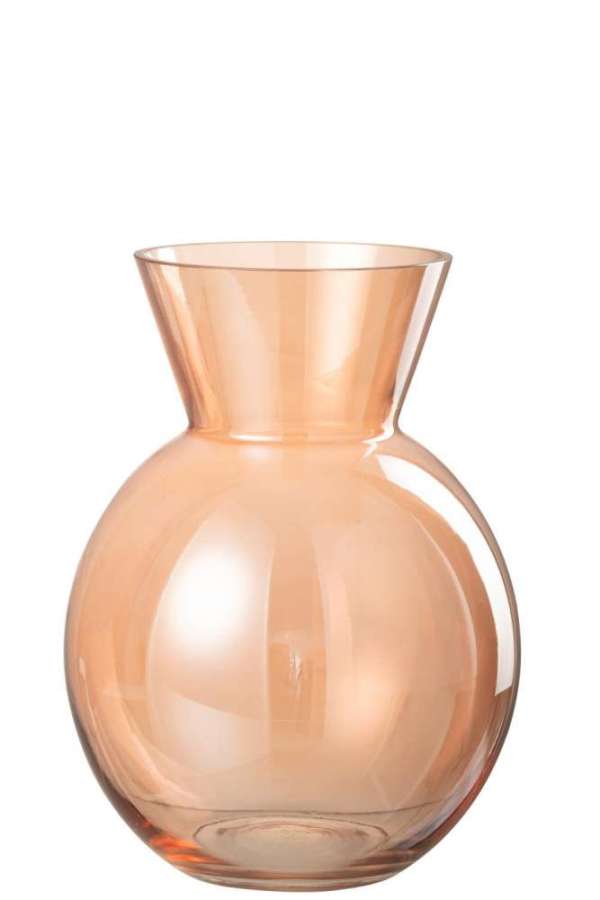VASE LUCY GLASS ORANGE LARGE