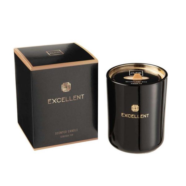 SCENTED CANDLE EXCELLENT SIBERIA FIR BLACK MEDIUM-80U
