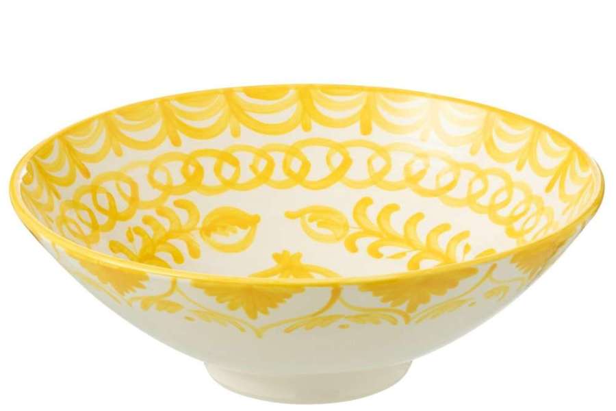 LEBRILLO BOWL GRANADA CERAMIC WHITE/YELLOW