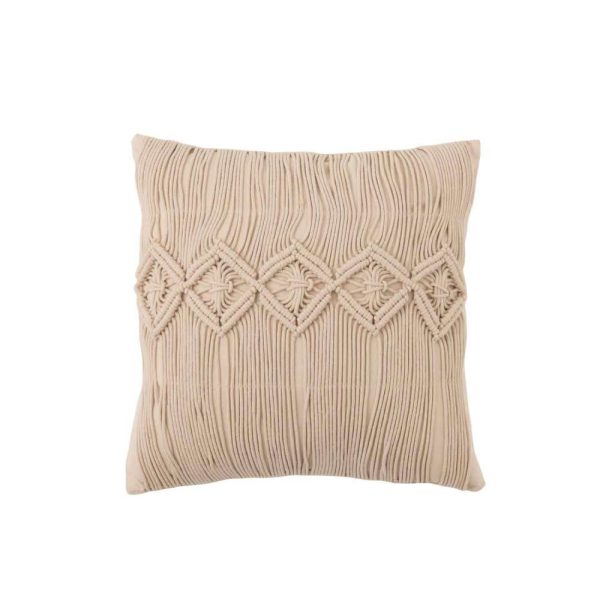 CUSHION COSY COTTON BEIGE LARGE
