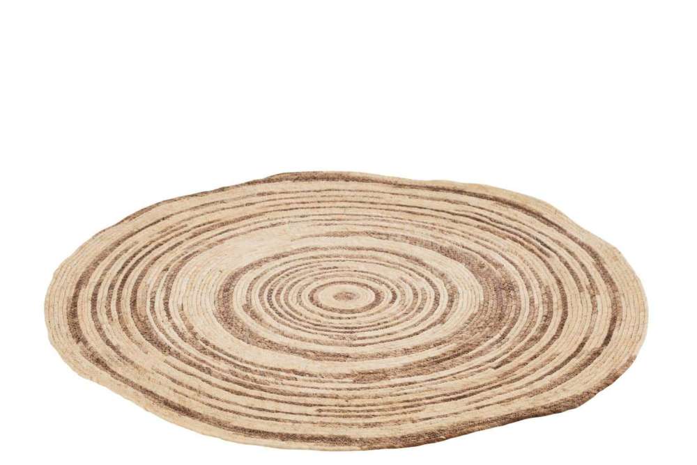 RUG ROUND MAÏS BEIGE/BROWN