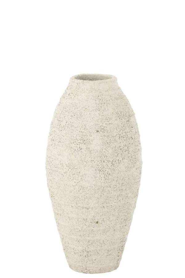 VASE ANTIQUE CEMENT WHITE SMALL