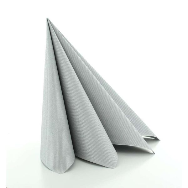 Serviett Tekstil 40X40Cm Sølv