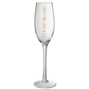 CHAMPAGNE GLASS TRANSPARENT/GOLD