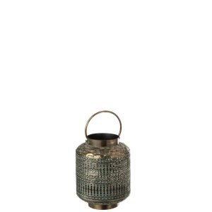 LANTERN ANTIQUE CYLINDER IRON BRONZE COLORED SMALL
