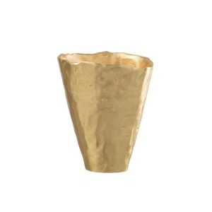 VASE IRREGULAR ALUMINIUM GOLD