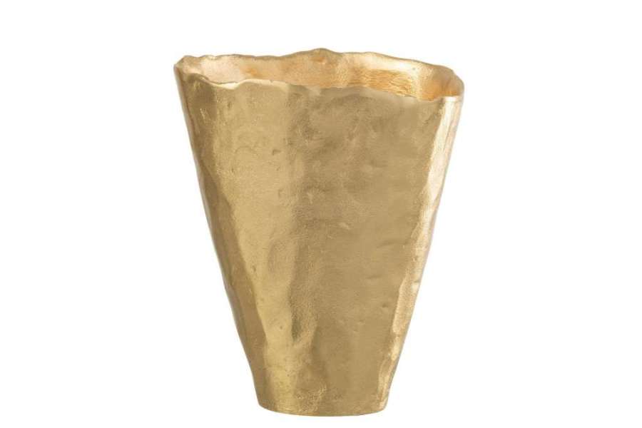 VASE IRREGULAR ALUMINIUM GOLD