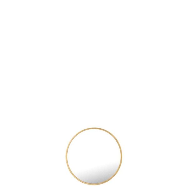 MIRROR MONA ROUND IRON/GLASS GOLD MEDIUM