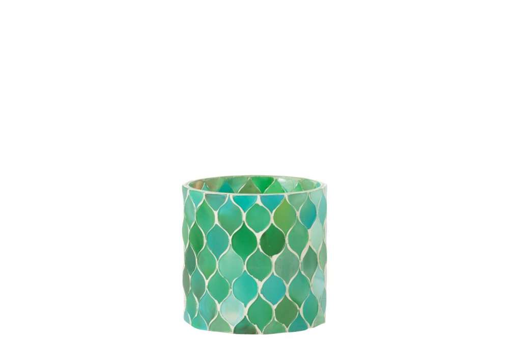 HURRICANE MOSAIC DIAMOND GLASS BLUE/GREEN MEDIUM