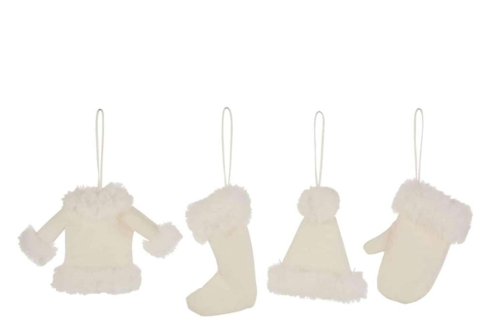 HANGERS CHRISTMAS CLOTHING TEXTILE BEIGE ASSORTMENT OF 4