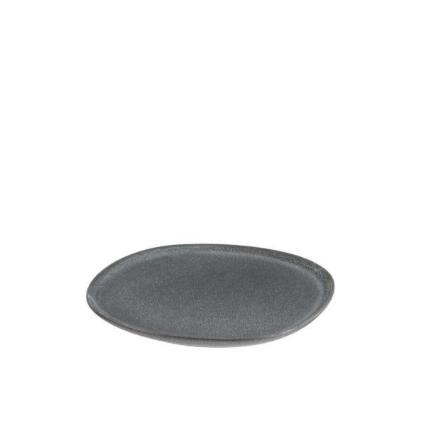 PLATE LOUISE CERAMIC GREY MEDIUM