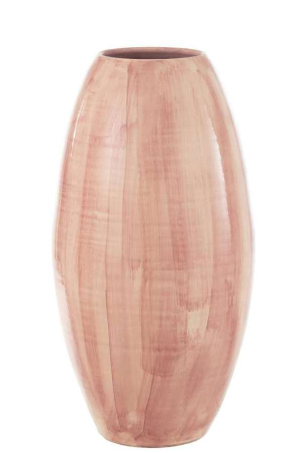 VASE HAND PAINTED CERAMIC ROSE