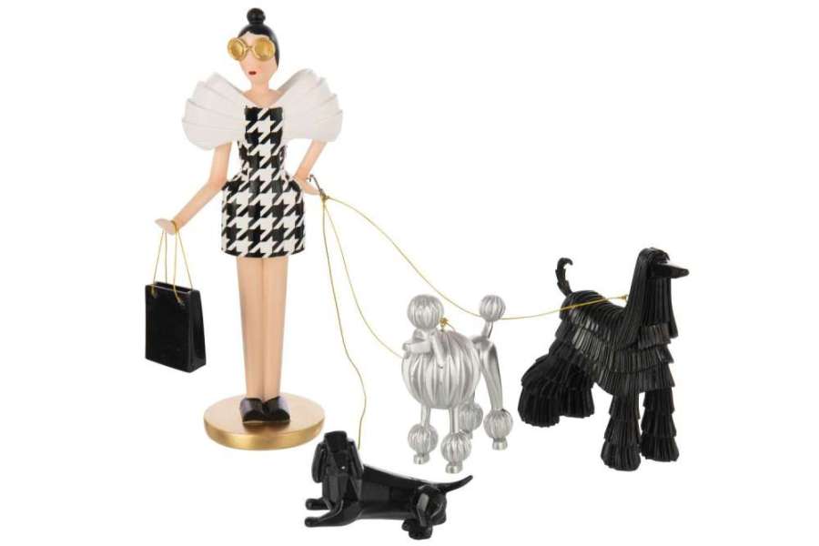 LADY +  DOGS PIED-DE-POULE LIMEPOWDER MULTICOLORED