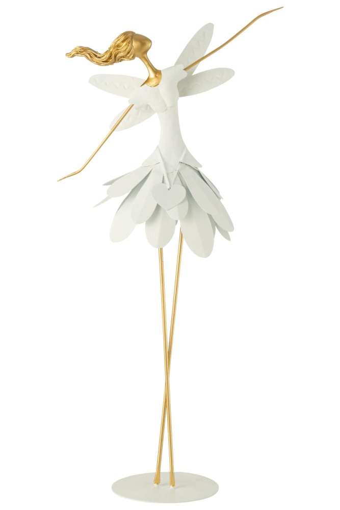 FAIRY HEART LABEL METAL WHITE/GOLD LARGE