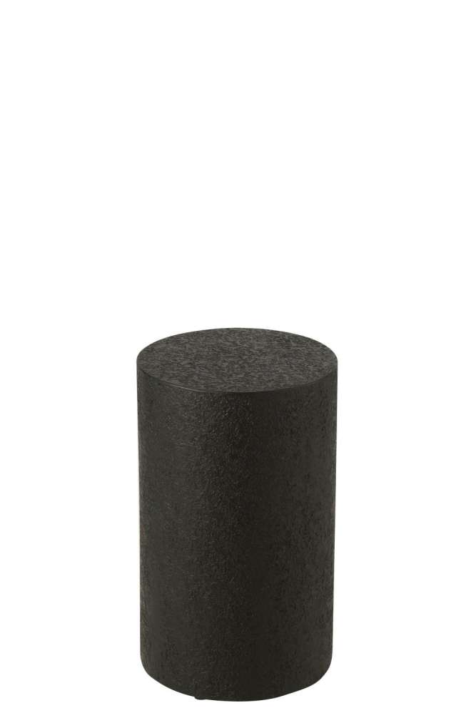 PEDESTAL CYLINDER MDF BLACK SMALL
