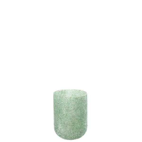 CANDLEHOLDER FORE GLASS GRN MEDIUM
