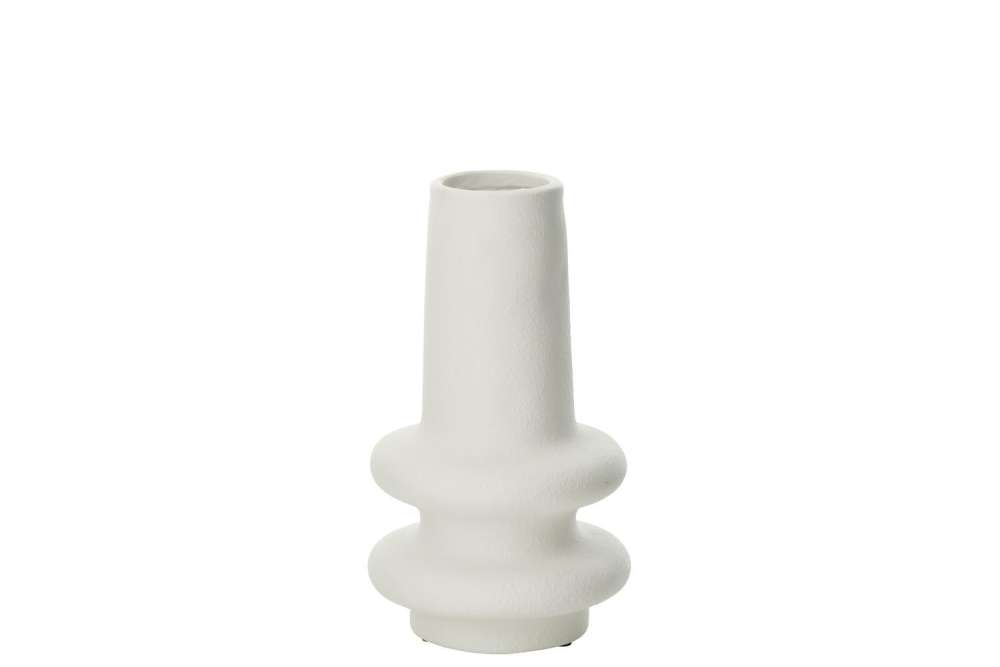 VASE  LYRA CLAY WHITE SMALL