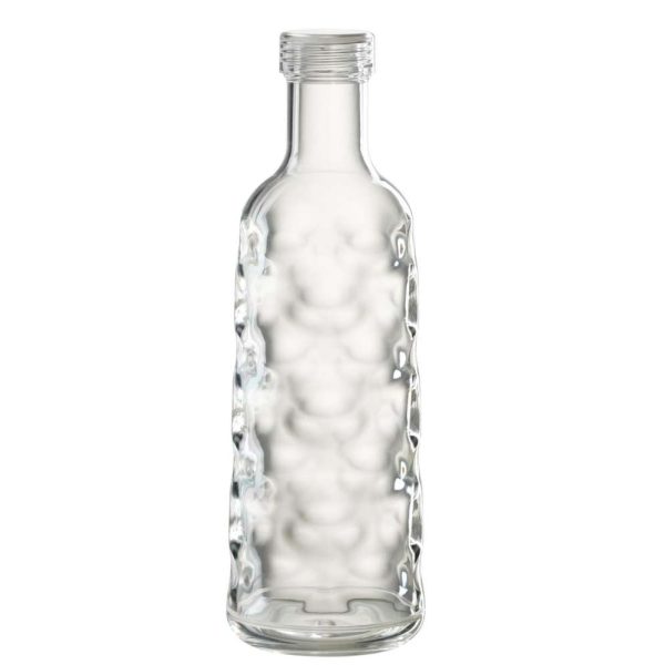 BOTTLE HAMMERED IN GIFTBOX PLASTIC TRANSPARENT