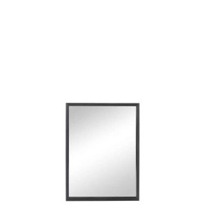 MIRROR RECTANGULAR WOOD BLACK 80X60CM