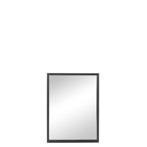 MIRROR RECTANGULAR WOOD BLACK 80X60CM