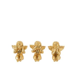 ANGELS SEE/HEAR/SPEAK POLY GOLD SMALL ASSORTMENT OF 3
