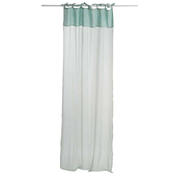 CURTAIN COTTON VOILE+LINEN MINT