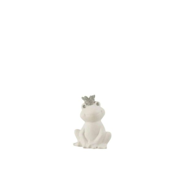 FROG CROWN PORCELAIN WHITE/SILVER SMALL