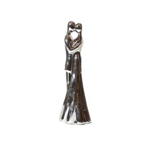 Figur Par Kyss Sølv Liten 31Cm