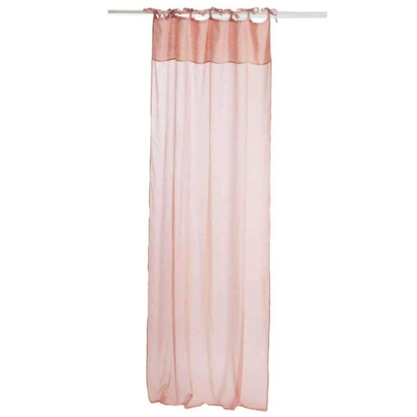 CURTAIN COTTON VOILE+LINEN PEACH PINK