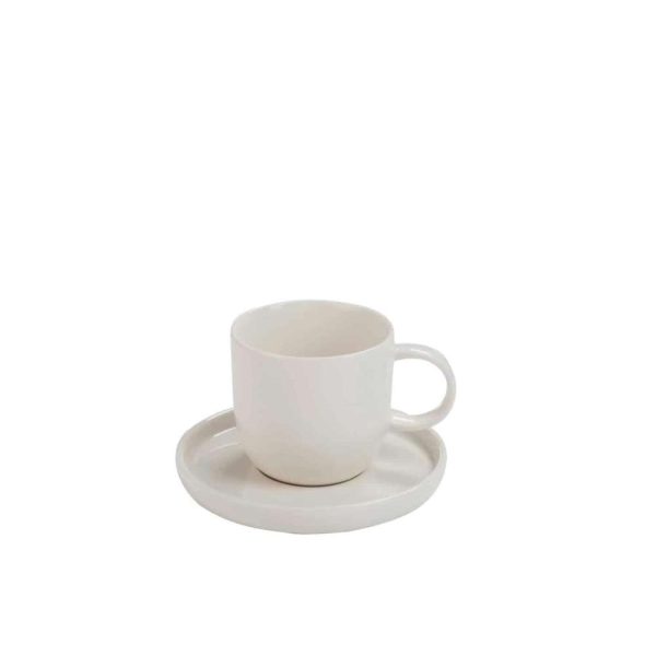 CUP+SAUCER EDGE PORCELAIN WHITE
