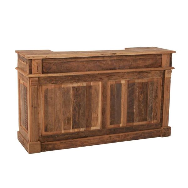 BAR 2 DRAWERS RECYCLED WOOD  NATURAL