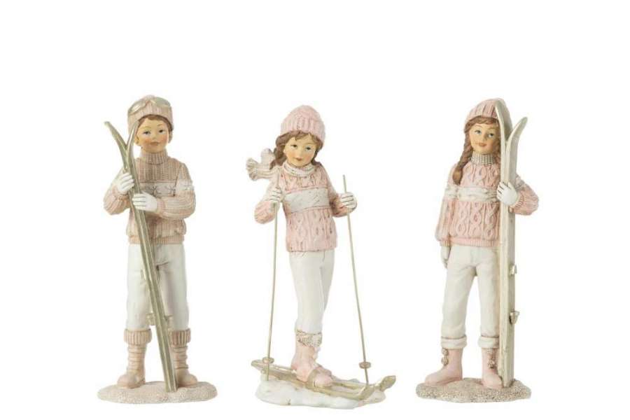 GIRLS AND BOY SKI WHITE/PINK ASSORTMENT OF 3