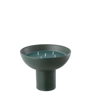 SCENTED CANDLE CERAMIC CUP DARK GREEN-12H