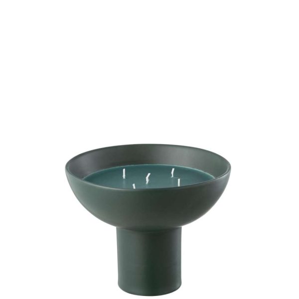 SCENTED CANDLE CERAMIC CUP DARK GREEN-12H