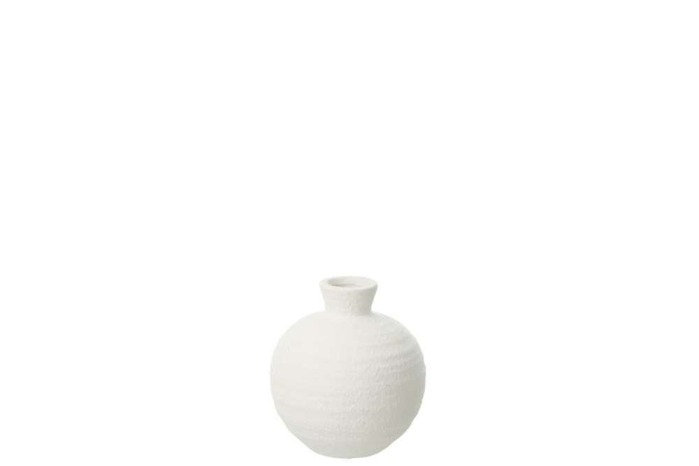VASE BALLOON MARU  CLAY WHITE