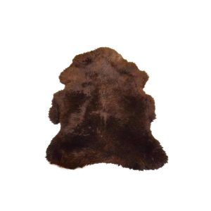 FLOOR MAT LONG SHEEP SKIN BROWN