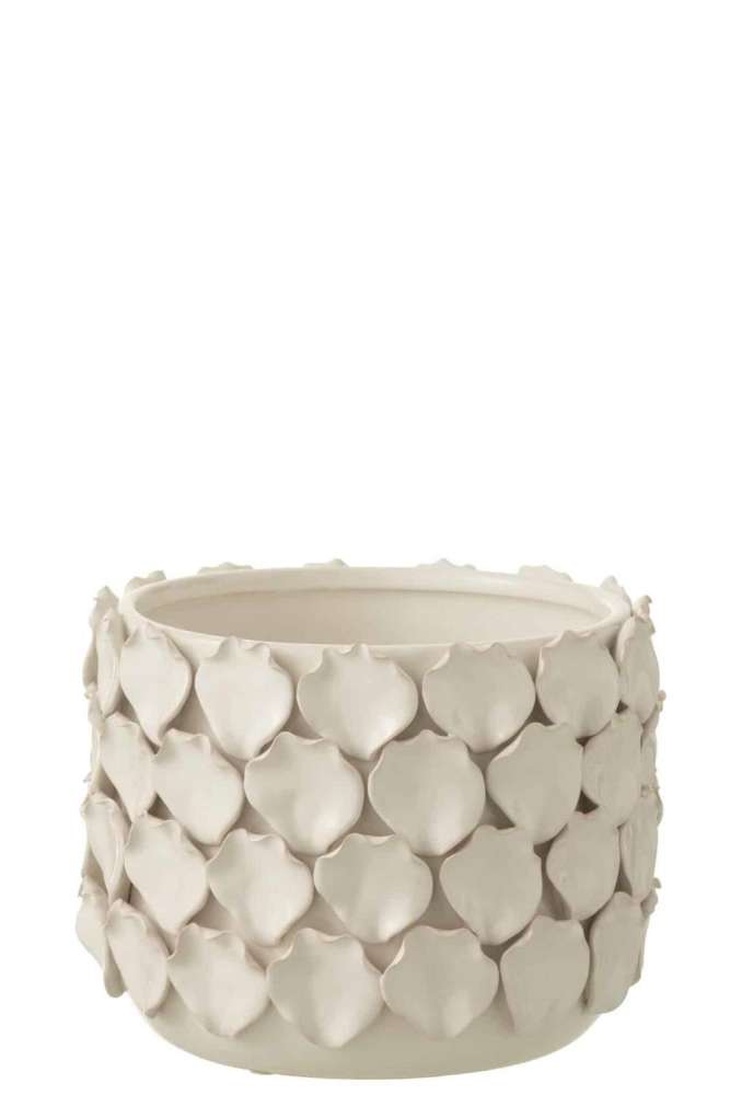 FLOWERPOT CELINE CERAMIC WHITE