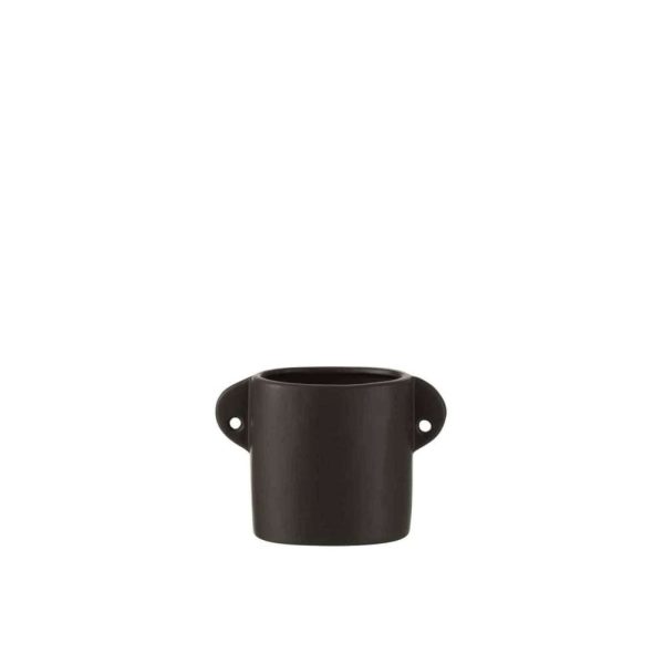 POT RENAISSANCE CERAMIC BLACK