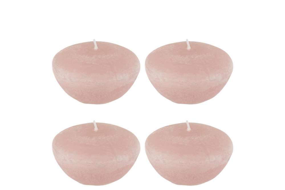 BOX 4 FLOATING CANDLE PINK LARGE-8H