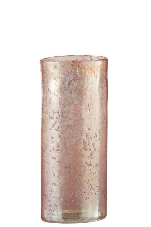 VASE OVAL GLASS PINK MIX EXTRA LARGE