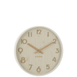 WALL CLOCK PLYWOOD/MDF WHITE LARGE