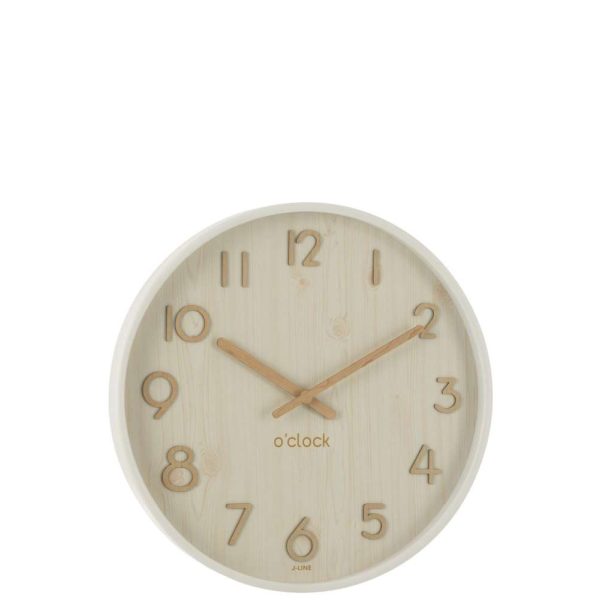 WALL CLOCK PLYWOOD/MDF WHITE LARGE