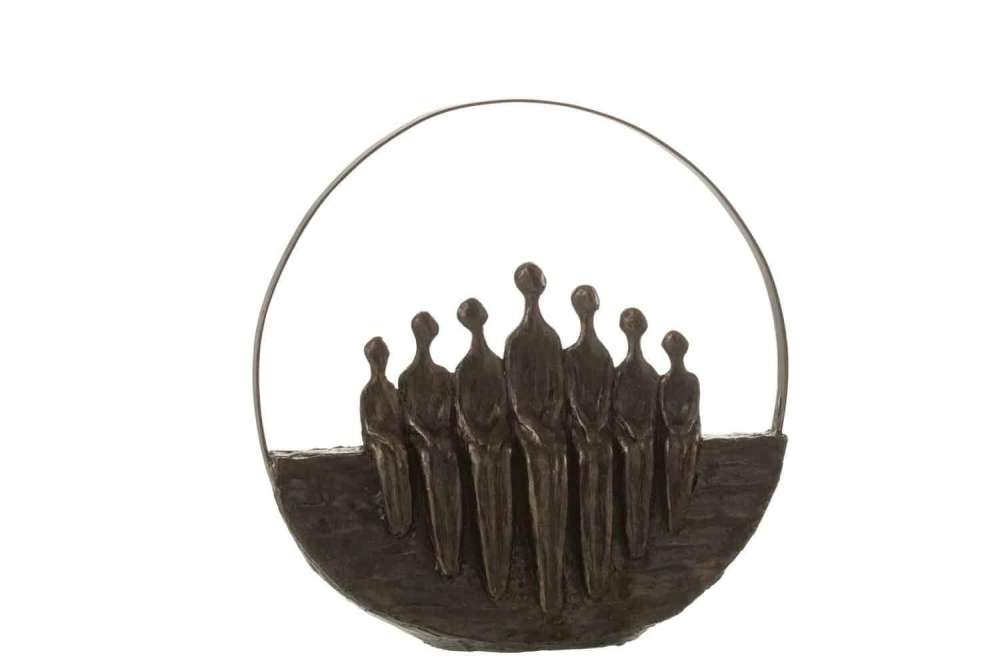 FIGURES 7PIECES CIRCLE POLY DARK BROWN