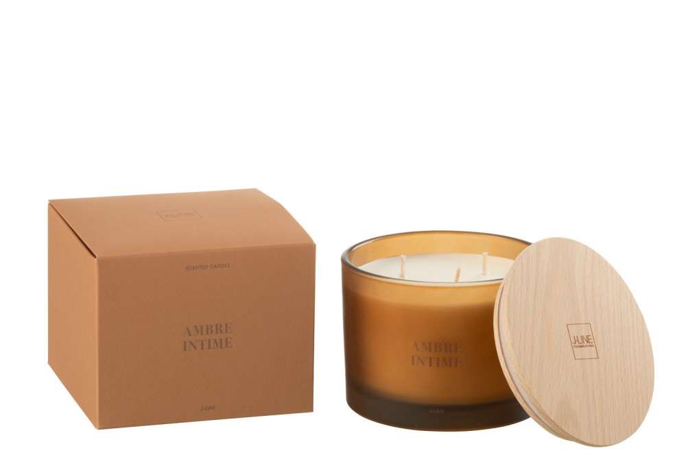 SCENTED CANDLE ACCORDS ESSENTIELS AMBRE INTIME-28H