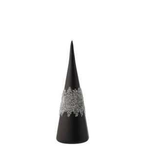 CONE SUGAR MIDDLE DIAMONDS LINE GLASS MATTE BLACK SMALL