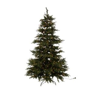 CHRISTMAS TREE+LEDS EXTRA PLASTIC GREEN