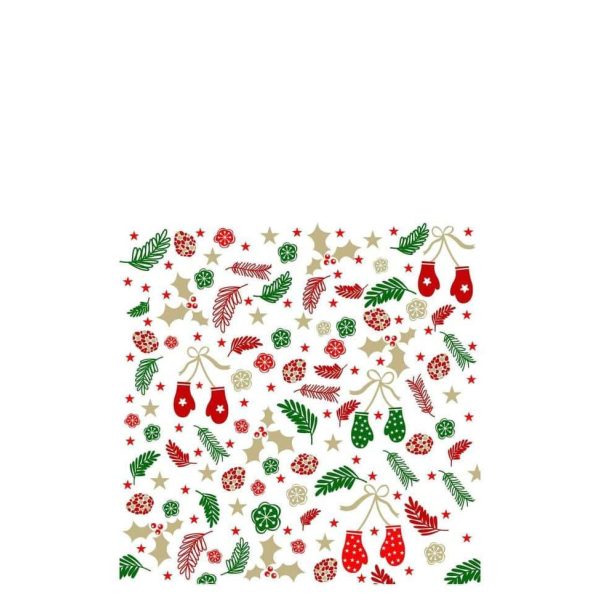 PACK 12 NAPKINS CHRISTMAS BACKGROUND PAPER MIX LARGE