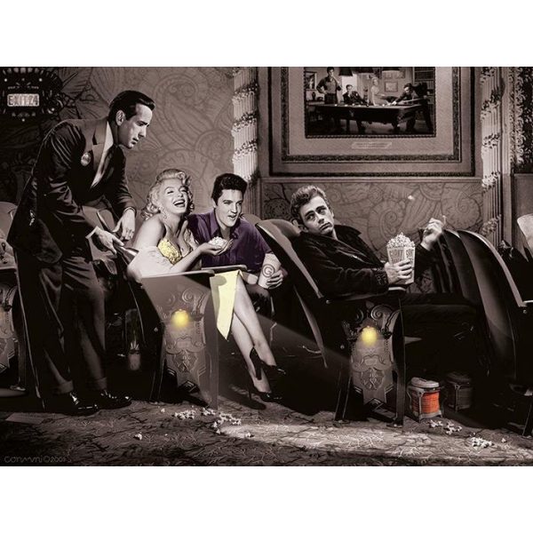 Elvis,Marilyn Monroe,James Dean , Canvas bilde- 60x80 cm