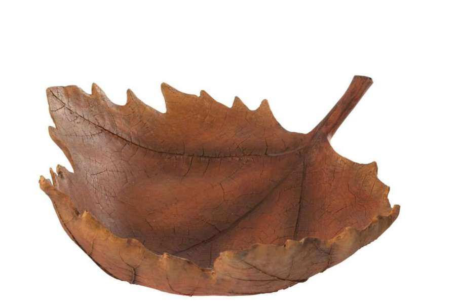 DECORATIVE TRAY LEAF AUTUMN LIMEPOWDER DARK ORANGE