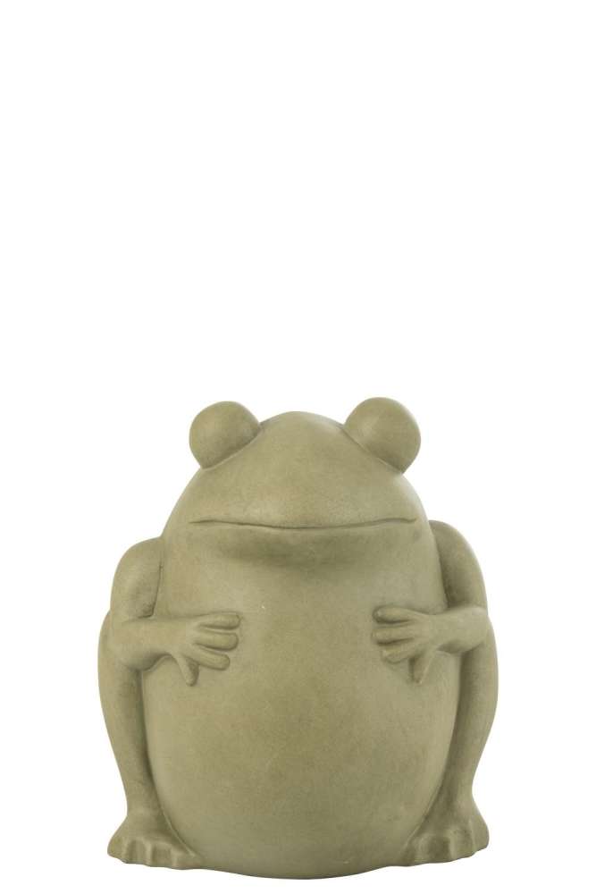 FLOWERPOT FROG  CLAY GREEN LARGE